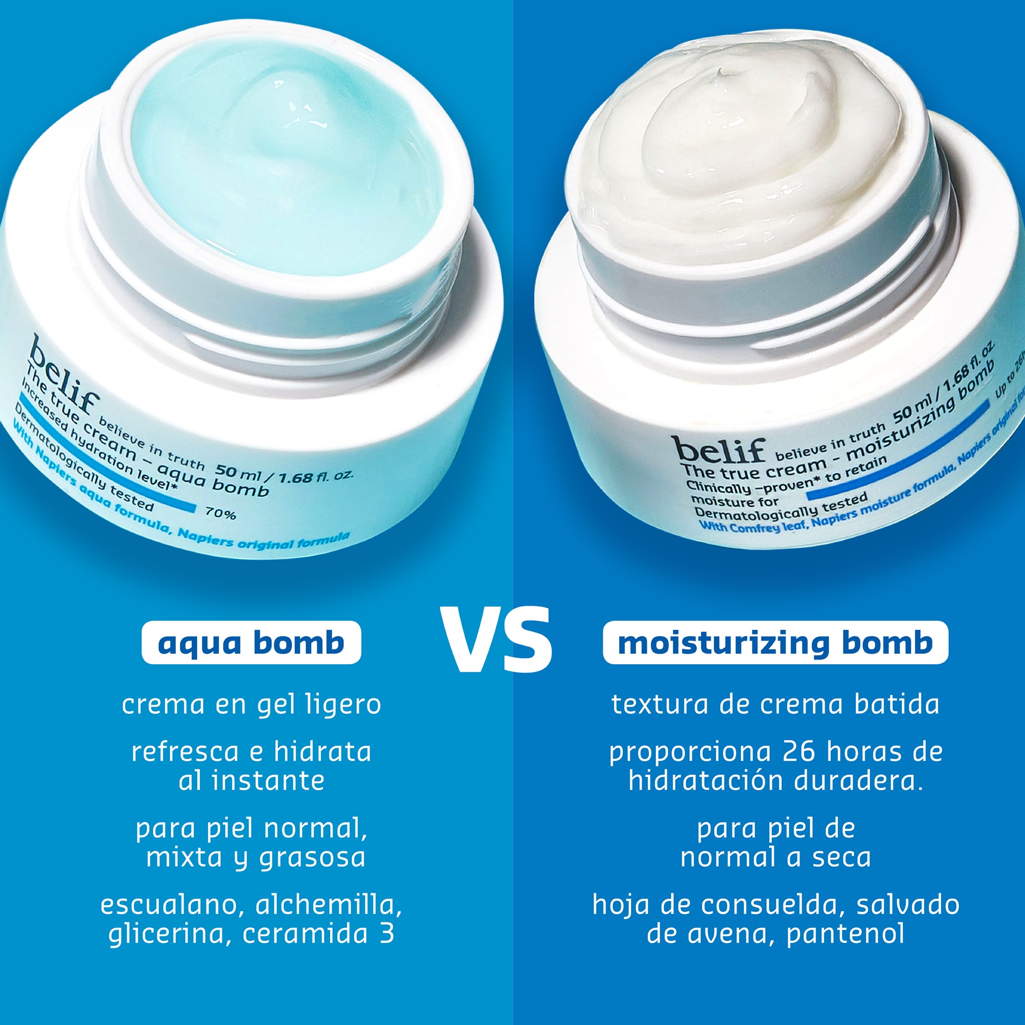 THE TRUE CREAM AQUA BOMB HYDRATING MOISTURIZER WITH SQUALANE (CREMA HUMECTANTE CON ESCUALANO)